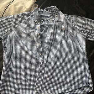 Ralph Lauren Navy and White Gingham Shirt